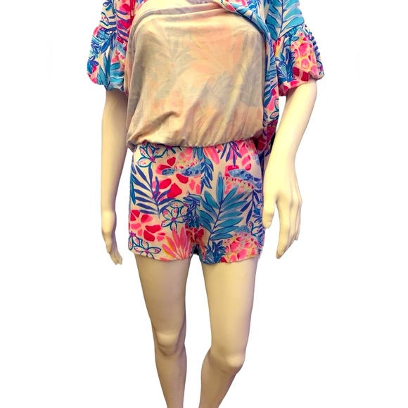 Lilly Pulitzer Samia Romper, like new, size M - Picture 3 of 4